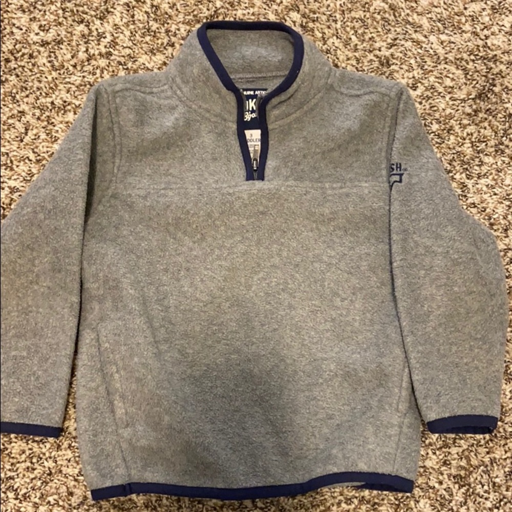 3T boy gray fleece pullover